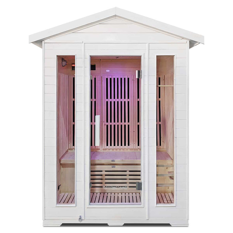 Trio Outdoor - 3 Person Infrared Sauna (White)