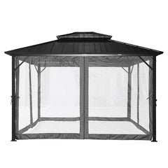 Aspendale Metal Gazebo Set with Mosquito Netting and Curtain
