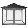 Aspendale Metal Gazebo Set with Mosquito Netting and Curtain