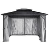 Aspendale Metal Gazebo Set with Mosquito Netting and Curtain