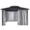 Aspendale Metal Gazebo Set with Mosquito Netting and Curtain