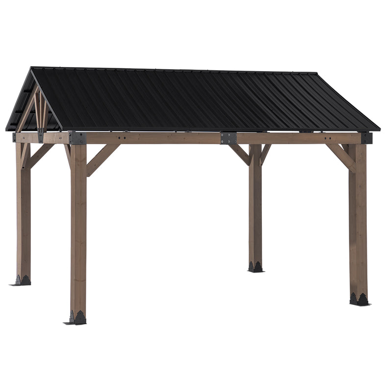 Fremantle 3.6m x 3m Timber & Steel Gable Roof Gazebo