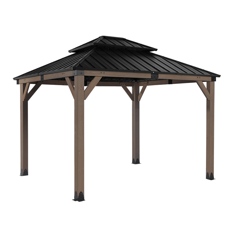 Maryborough 3m x 3m Timber & Steel Double Hip Roof Gazebo