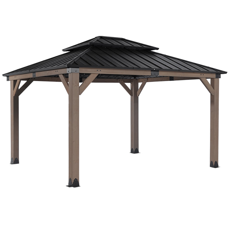 Maryborough 3.6m x 3m Timber & Steel Double Hip Roof Gazebo