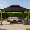 Maryborough 3.6m x 3m Timber & Steel Double Hip Roof Gazebo