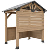 Oslo 2.4m x 1.8m Outdoor Timber & Steel Gable Roof Gazebo - Bar Set
