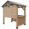 Oslo 2.4m x 1.8m Outdoor Timber & Steel Gable Roof Gazebo - Bar Set