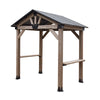 Oslo 2.4m x 1.8m BBQ/Grill Timber & Steel Gable Roof Gazebo