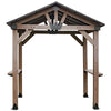 Oslo 2.4m x 1.8m BBQ/Grill Timber & Steel Gable Roof Gazebo