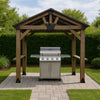 Oslo 2.4m x 1.8m BBQ/Grill Timber & Steel Gable Roof Gazebo