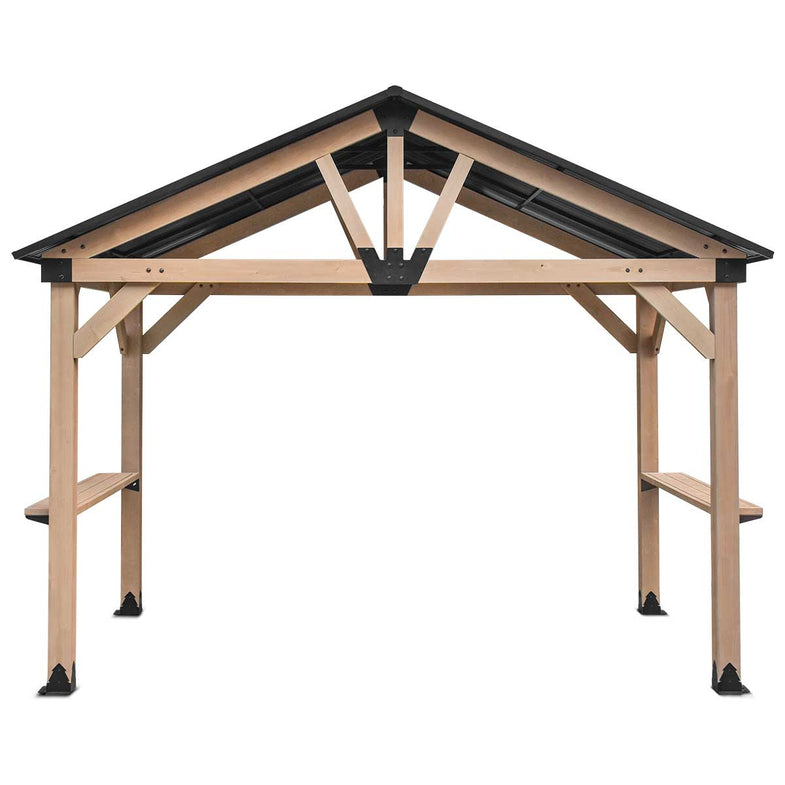 Oslo XL 3.6m x 2.4m BBQ/Grill Timber & Steel Gable Roof Gazebo