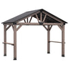 Oslo XL 3.6m x 2.4m BBQ/Grill Timber & Steel Gable Roof Gazebo