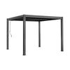 Elmont 3m x 3m Aluminium Adjustable Louvre Pergola (Charcoal Grey)