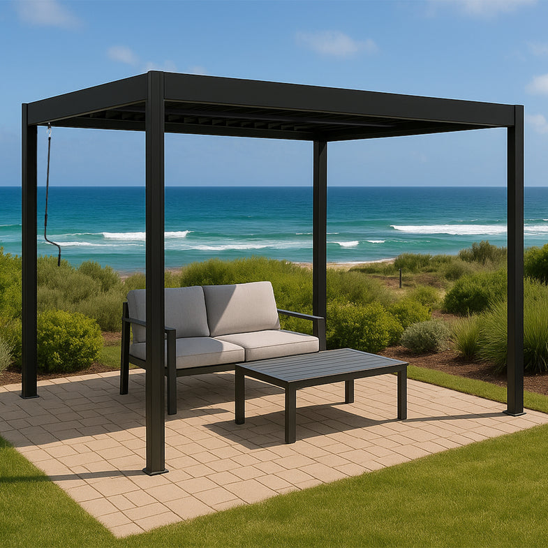 Elmont 3m x 3m Aluminium Adjustable Louvre Pergola