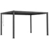 Elmont 3m x 4m Aluminium Adjustable Louvre Pergola (Charcoal Grey)
