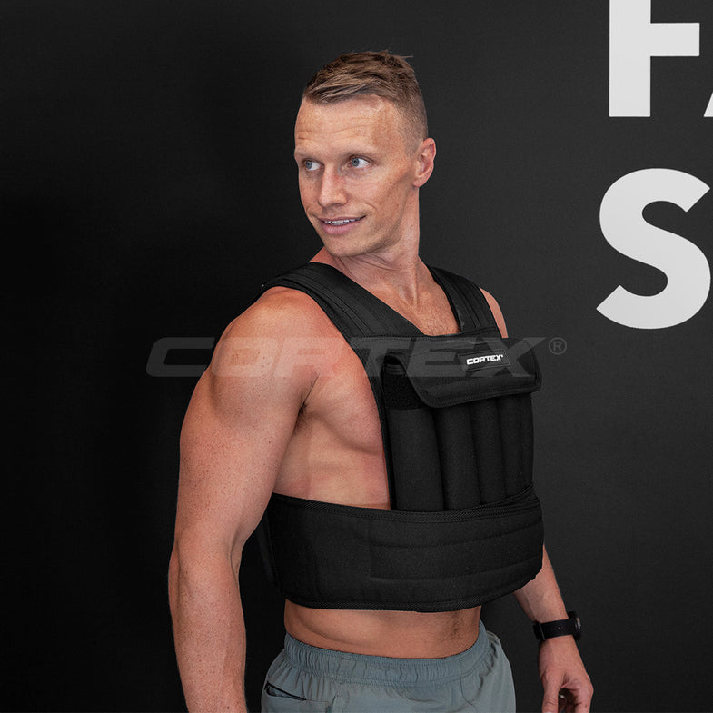 20kg Adjustable Weight Vest with 2kg Increments (Black)