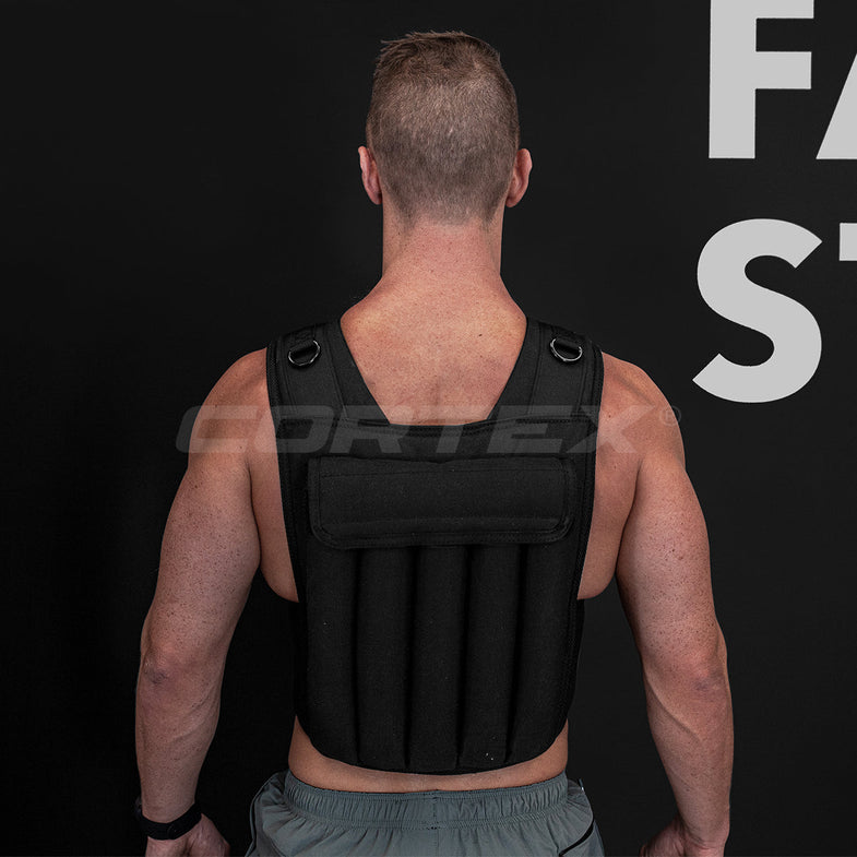 20kg Adjustable Weight Vest with 2kg Increments (Black)