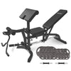 BN-11 Exercise FID Bench + 79kg Standard Tri-Grip Weight Plate and Dumbbell Package