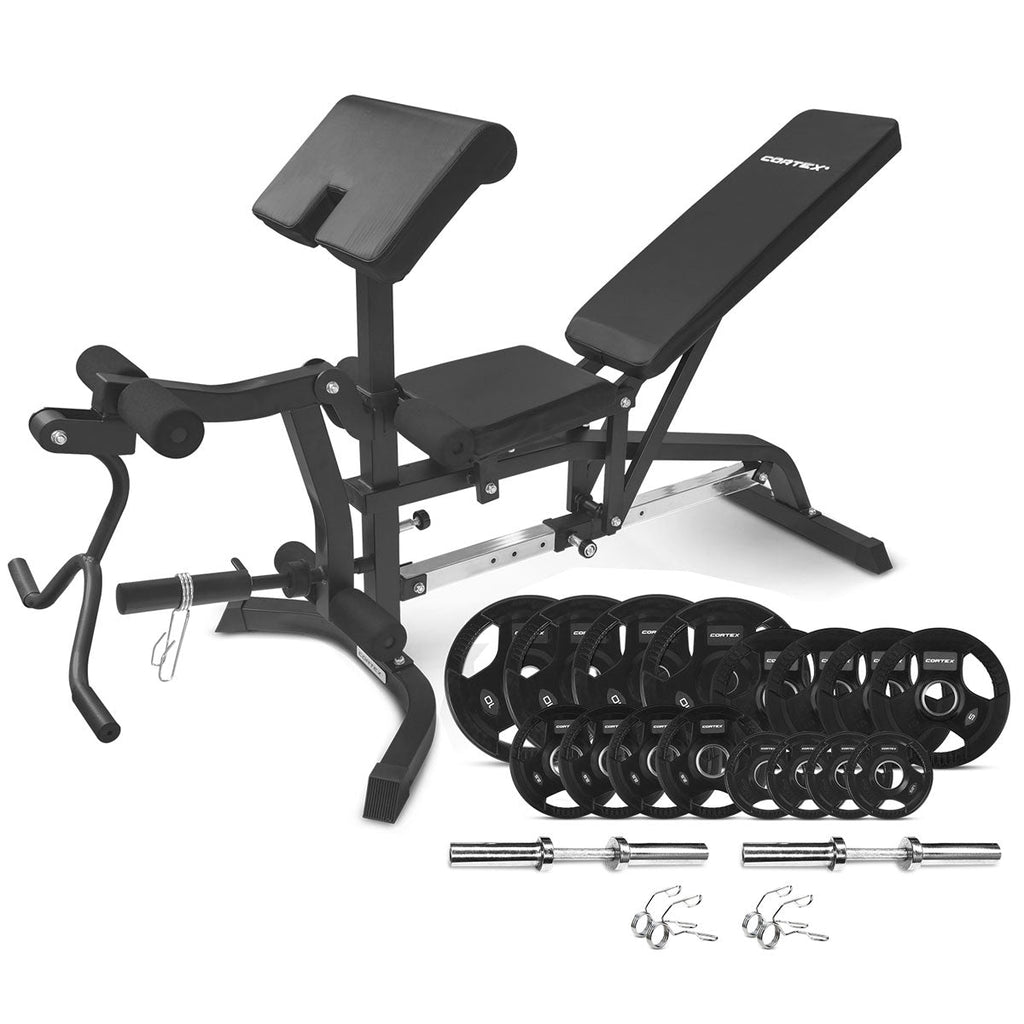 CORTEX BN-11 Exercise FID Bench + 85kg Olympic Tri-Grip Weight Plate ...