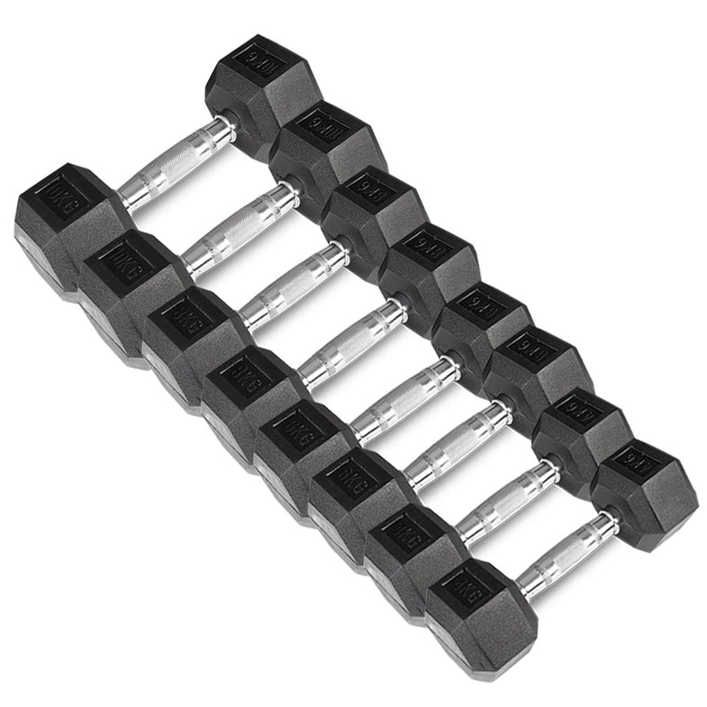 Hex Dumbbell Set 4kg - 10kg (4 Pairs)