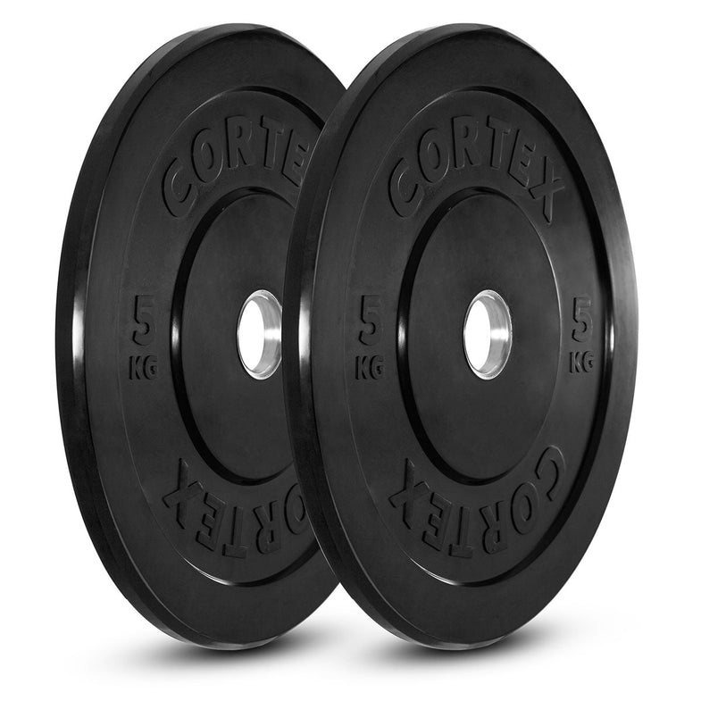 90kg Black Series Bumper Plate Set with SPARTAN205 Barbell