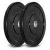 90kg Black Series Bumper Plate Set with SPARTAN205 Barbell
