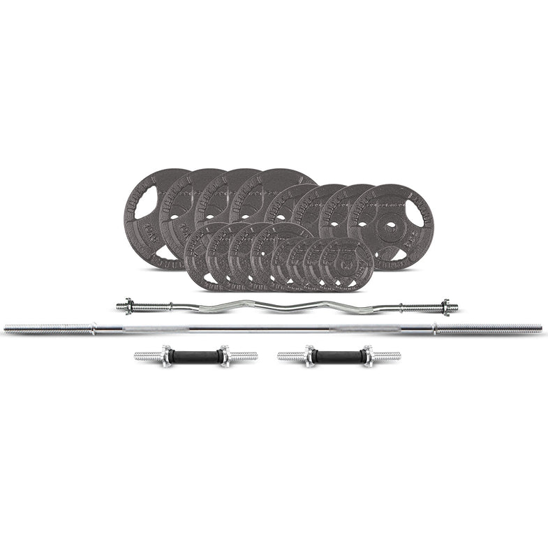 90kg Tri-Grip 25mm Standard Barbell Weight Set