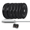 Starter 90kg Black Series Bumper Plate V2 Package with SPARTAN205 Barbell