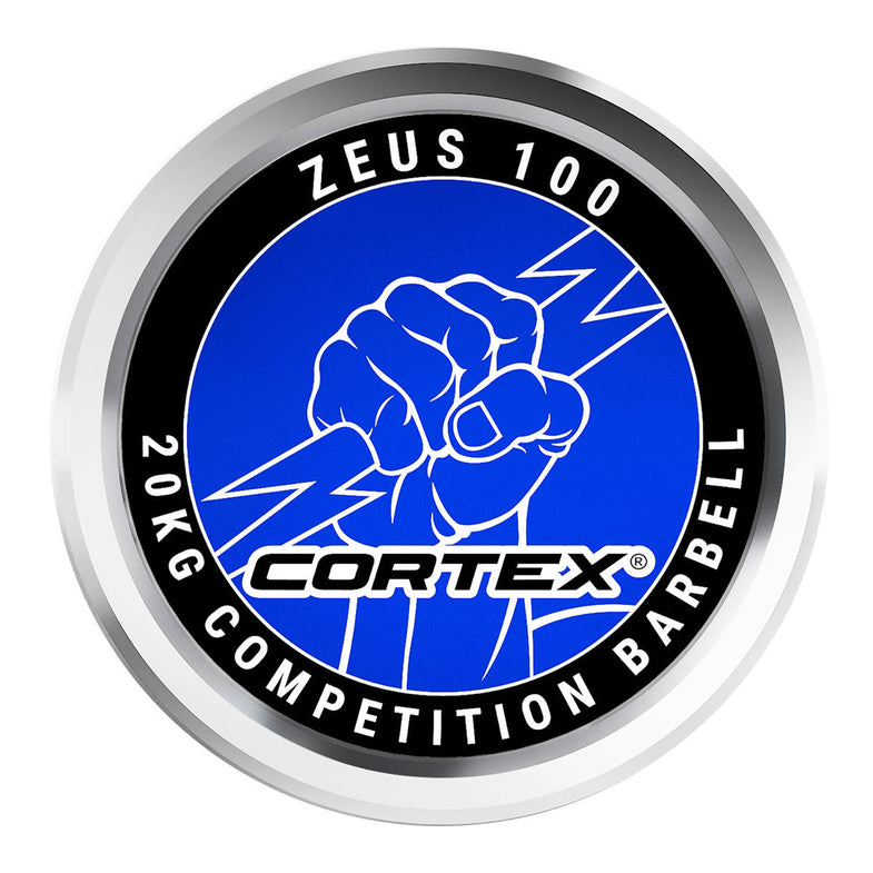 ZEUS100 7ft 20kg Olympic Competition Barbell with Aluminium Lockjaw Collars