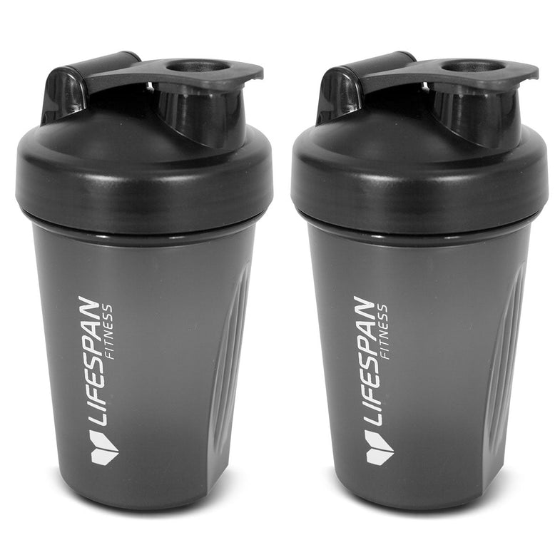 Shaker Bottle (500ml, Black) Pack of 2