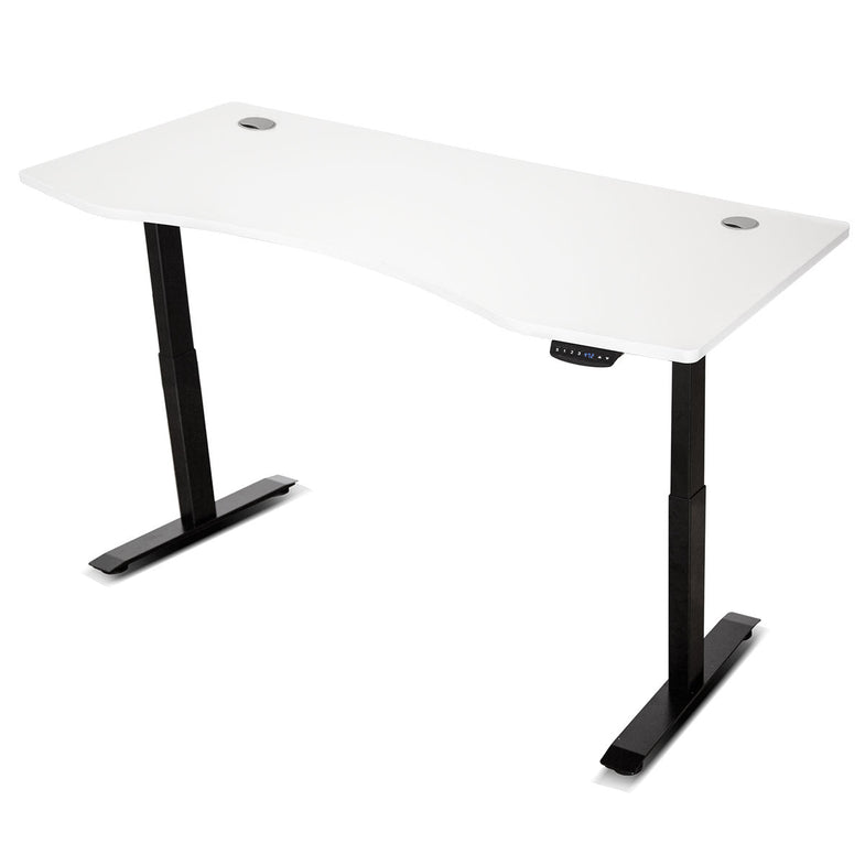 V-FOLD Treadmill with ErgoDesk Automatic Standing Desk 1800mm in White