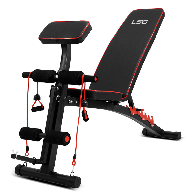 GBN-007 6 Level FID Bench & Preacher Pad + 85kg Weight & Bar Package