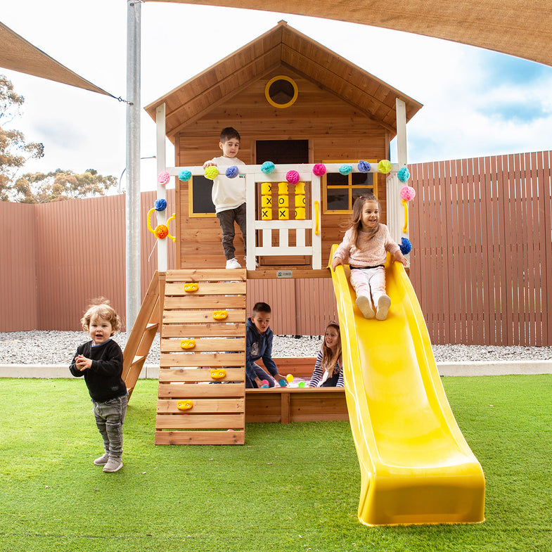Warrigal Cubby House with Yellow Slide