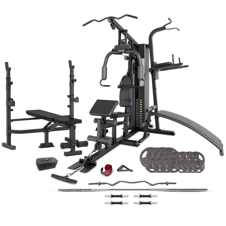 GS6 Ultimate Gym + 90kg Standard Tri-Grip Weight & Bar Package